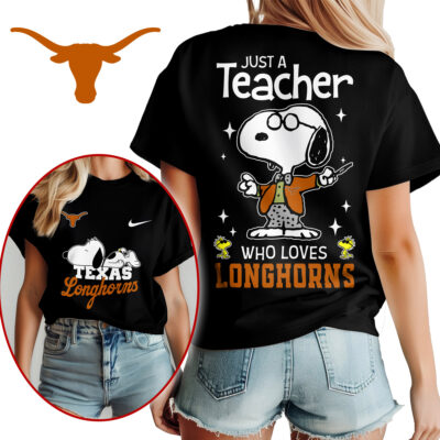 Texas Longhorns | Premium NCAA Snoopy Teacher Appreciation Women Shirt