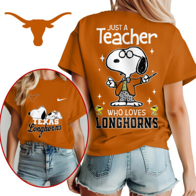 Texas Longhorns | Premium NCAA Snoopy Teacher Appreciation Women Shirt
