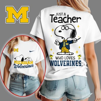 Michigan Wolverines | Premium NCAA Snoopy Teacher Appreciation Women Shirt