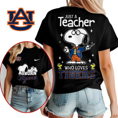 Auburn Tigers | Premium NCAA Snoopy Teacher Appreciation Women Shirt