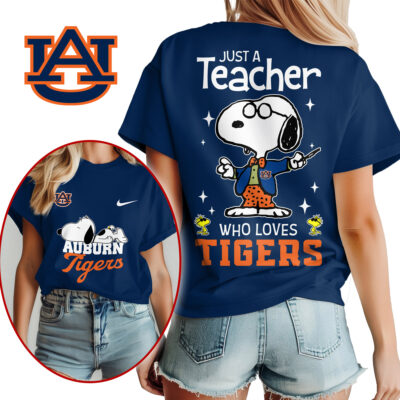 Auburn Tigers | Premium NCAA Snoopy Teacher Appreciation Women Shirt