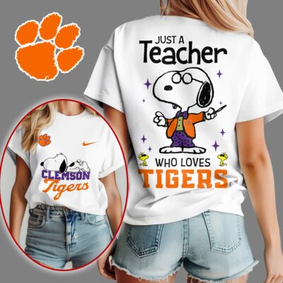 Clemson Tigers | Premium NCAA Snoopy Teacher Appreciation Women Shirt