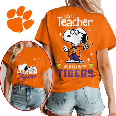 Clemson Tigers | Premium NCAA Snoopy Teacher Appreciation Women Shirt