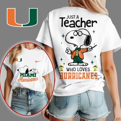 Miami Hurricanes | Premium NCAA Snoopy Teacher Appreciation Women Shirt