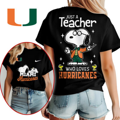 Miami Hurricanes | Premium NCAA Snoopy Teacher Appreciation Women Shirt