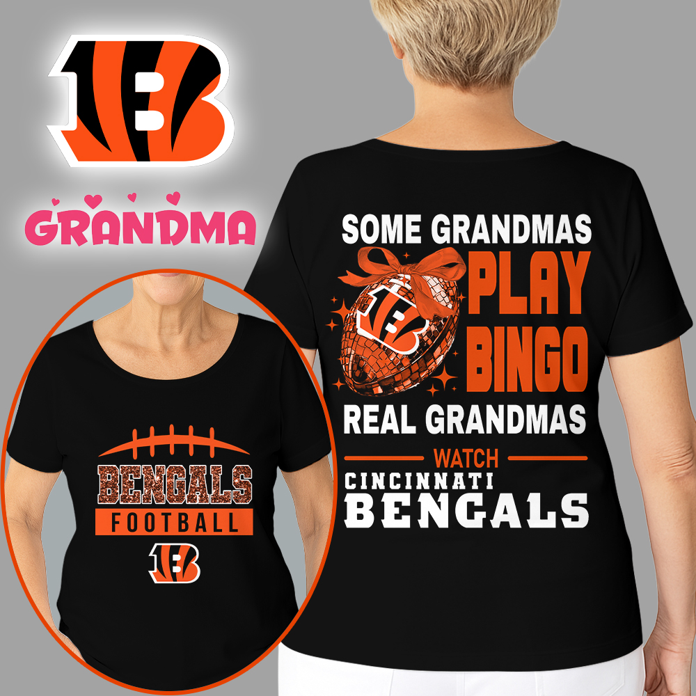 Cincinnati Bengals | Premium NFL Grandmas Fan 3D Shirt - Image 2