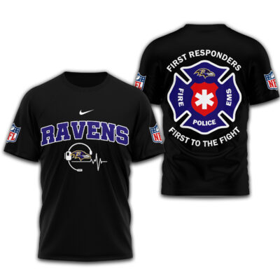 Baltimore Ravens | Premium NFL First To The Fight T-Shirt