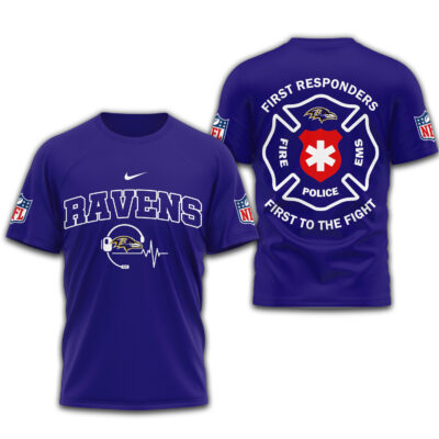 Baltimore Ravens | Premium NFL First To The Fight T-Shirt