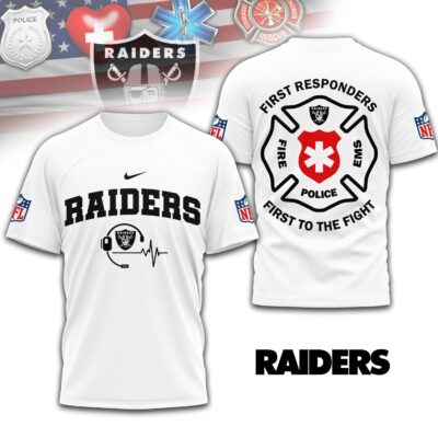 Las Vegas Raiders | Premium NFL First To The Fight T-Shirt