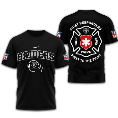Las Vegas Raiders | Premium NFL First To The Fight T-Shirt