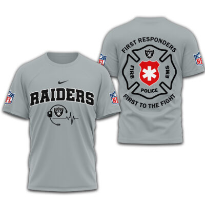 Las Vegas Raiders | Premium NFL First To The Fight T-Shirt