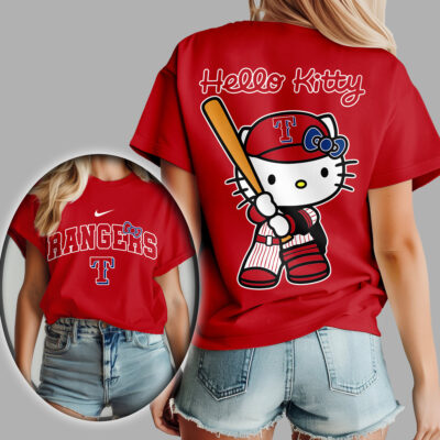 Texas Rangers | Premium MLB Hello Kitty 3D Shirt