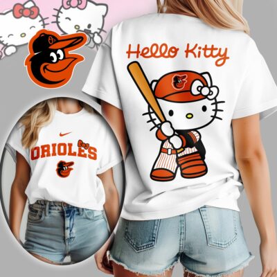 Baltimore Orioles | Premium MLB Hello Kitty 3D Shirt