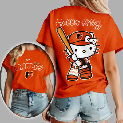 Baltimore Orioles | Premium MLB Hello Kitty 3D Shirt