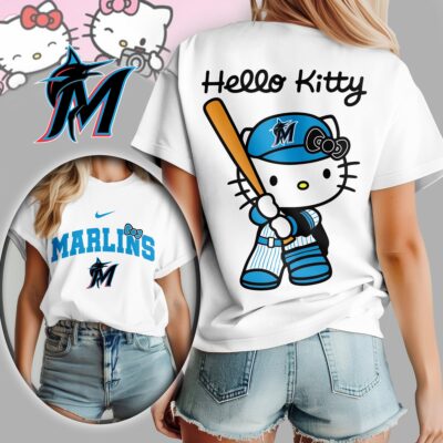 Miami Marlins | Premium MLB Hello Kitty 3D Shirt