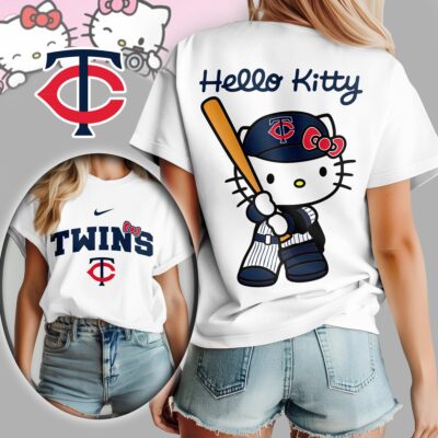 Minnesota Twins | Premium MLB Hello Kitty 3D Shirt