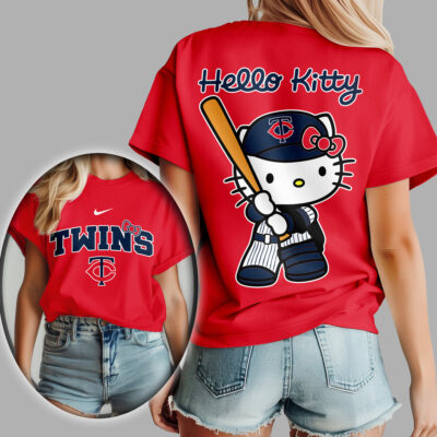 Minnesota Twins | Premium MLB Hello Kitty 3D Shirt