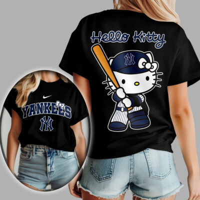 New York Yankees | Premium MLB Hello Kitty 3D Shirt