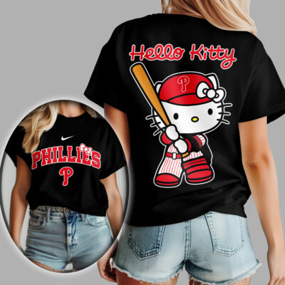 Philadelphia Phillies | Premium MLB Hello Kitty 3D Shirt