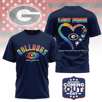 Georgia Bulldogs | Premium NCAA National Coming Out Day 3D Shirt