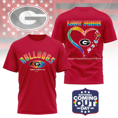 Georgia Bulldogs | Premium NCAA National Coming Out Day 3D Shirt
