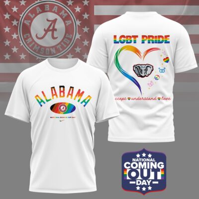 Alabama Crimson Tide | Premium NCAA National Coming Out Day 3D Shirt