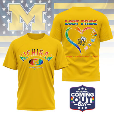 Michigan Wolverines | Premium NCAA National Coming Out Day 3D Shirt