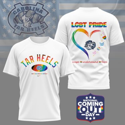 North Carolina Tar Heels | Premium NCAA National Coming Out Day 3D Shirt