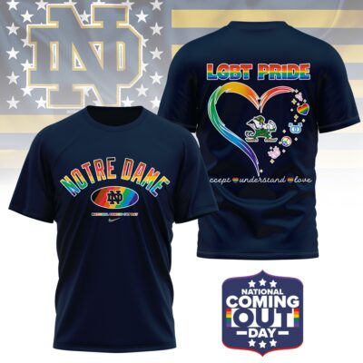 Notre Dame Fighting Irish | Premium NCAA National Coming Out Day 3D Shirt