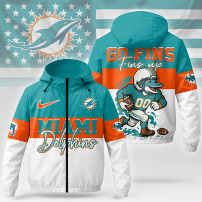 Miami Dolphins | Premium NFL Fan Pride Windbreaker Jacket - 2XL