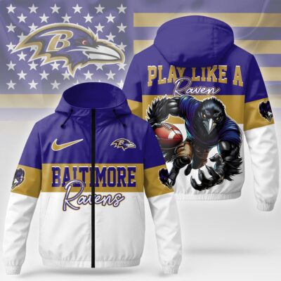 Baltimore Ravens | Premium NFL Fan Pride Windbreaker Jacket - S