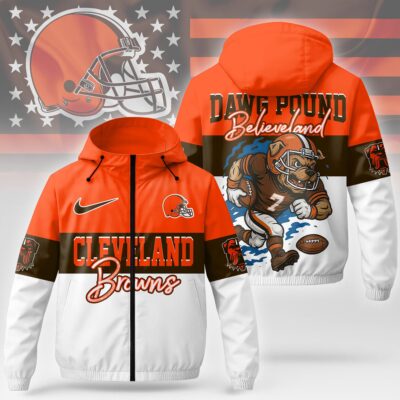 Cleveland Browns | Premium NFL Fan Pride Windbreaker Jacket - M