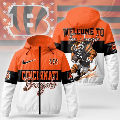 Cincinnati Bengals | Premium NFL Fan Pride Windbreaker Jacket - M