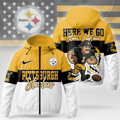 Pittsburgh Steelers | Premium NFL Fan Pride Windbreaker Jacket - XL