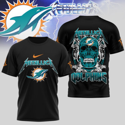 Miami Dolphins | Premium NFL Skull Tshirt - 3XL