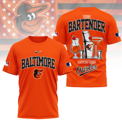 Baltimore Orioles | Premium MLB Bartender Fan 3D Shirt