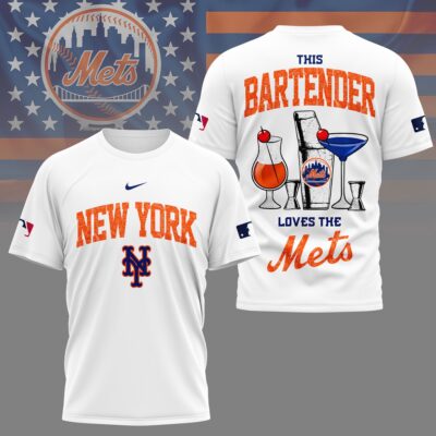 New York Mets | Premium MLB Bartender Fan 3D Shirt