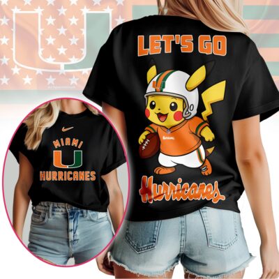 Miami Hurricanes | Premium NCAA Pokemon Fan 3D Shirt