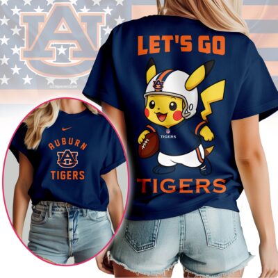 Auburn Tigers | Premium NCAA Pokemon Fan 3D Shirt