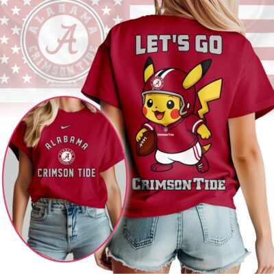 Alabama Crimson Tide | Premium NCAA Pokemon Fan 3D Shirt