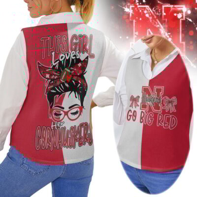 Nebraska Cornhuskers | Premium NCAA Glamour Vest - 2XL
