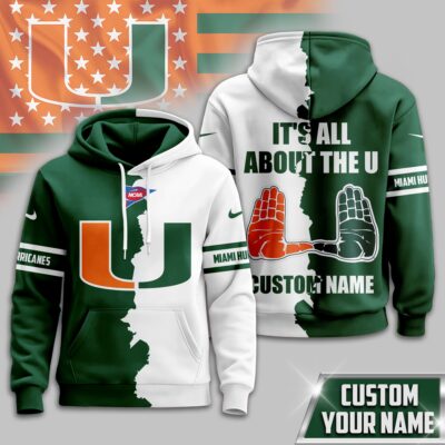 Miami Hurricanes | Premium NCAA Warrior Spirit Personalized Hoodie