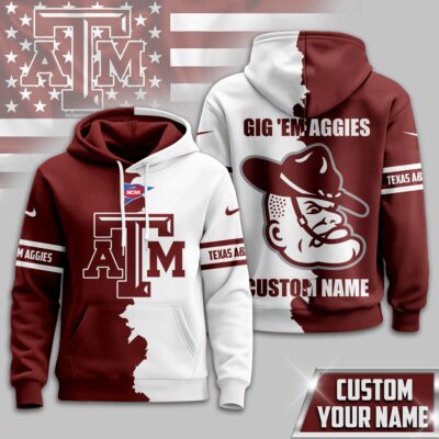 Texas A&M Aggies | Premium NCAA Warrior Spirit Personalized Hoodie