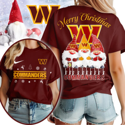 Washington Commanders | Premium NFL Gnome Merry Christmas 3D Shirt