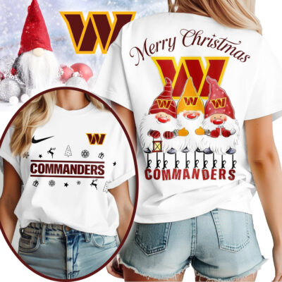 Washington Commanders | Premium NFL Gnome Merry Christmas 3D Shirt