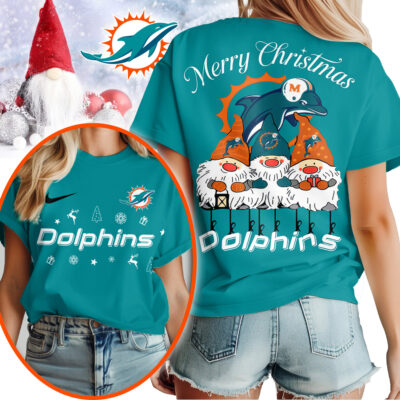 Miami Dolphins | Premium NFL Gnome Merry Christmas