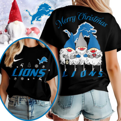 Detroit Lions | Premium NFL Gnome Merry Christmas