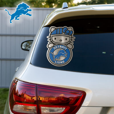 Detroit Lions | Premium NFL Hello Kitty Car Badge Sticker