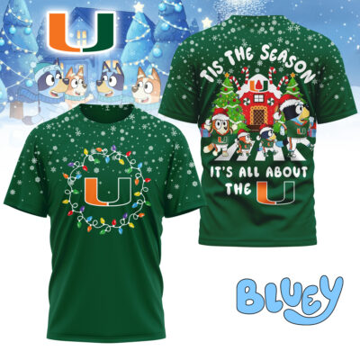 Miami Hurricanes | Premium NCAA Tis The Season Christmas T-shirt