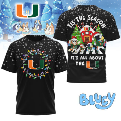 Miami Hurricanes | Premium NCAA Tis The Season Christmas T-shirt